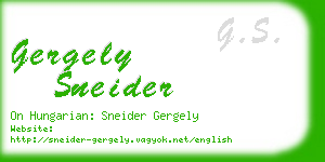 gergely sneider business card